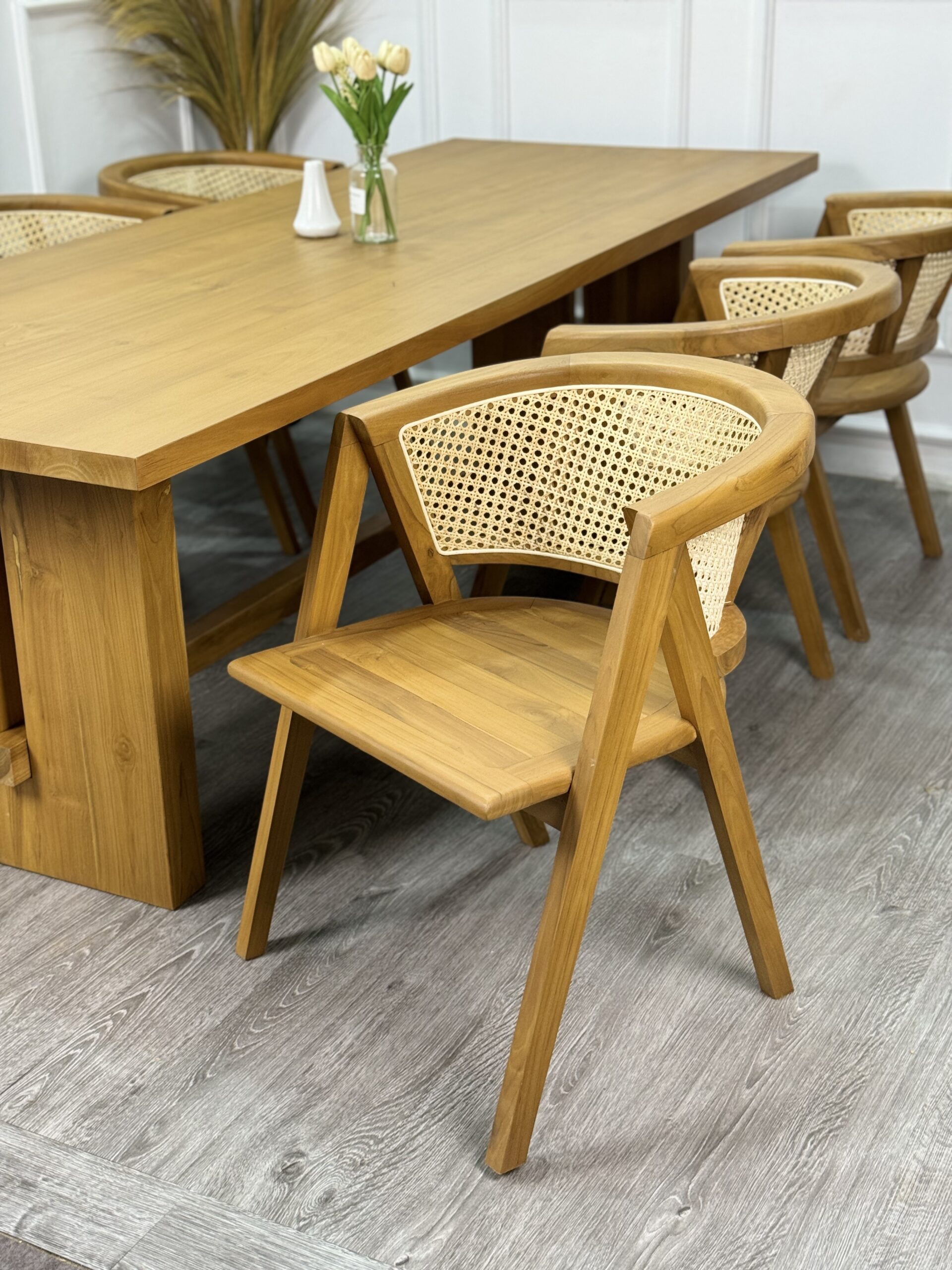 Alenong Cane Dining Set 4