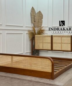 Aurora Rattan Platform Bed -2