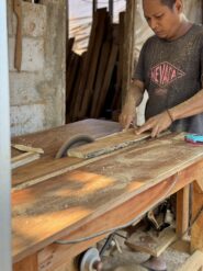 Authentic Carpentry Framework Processing By Experienced Workshop Artisan
