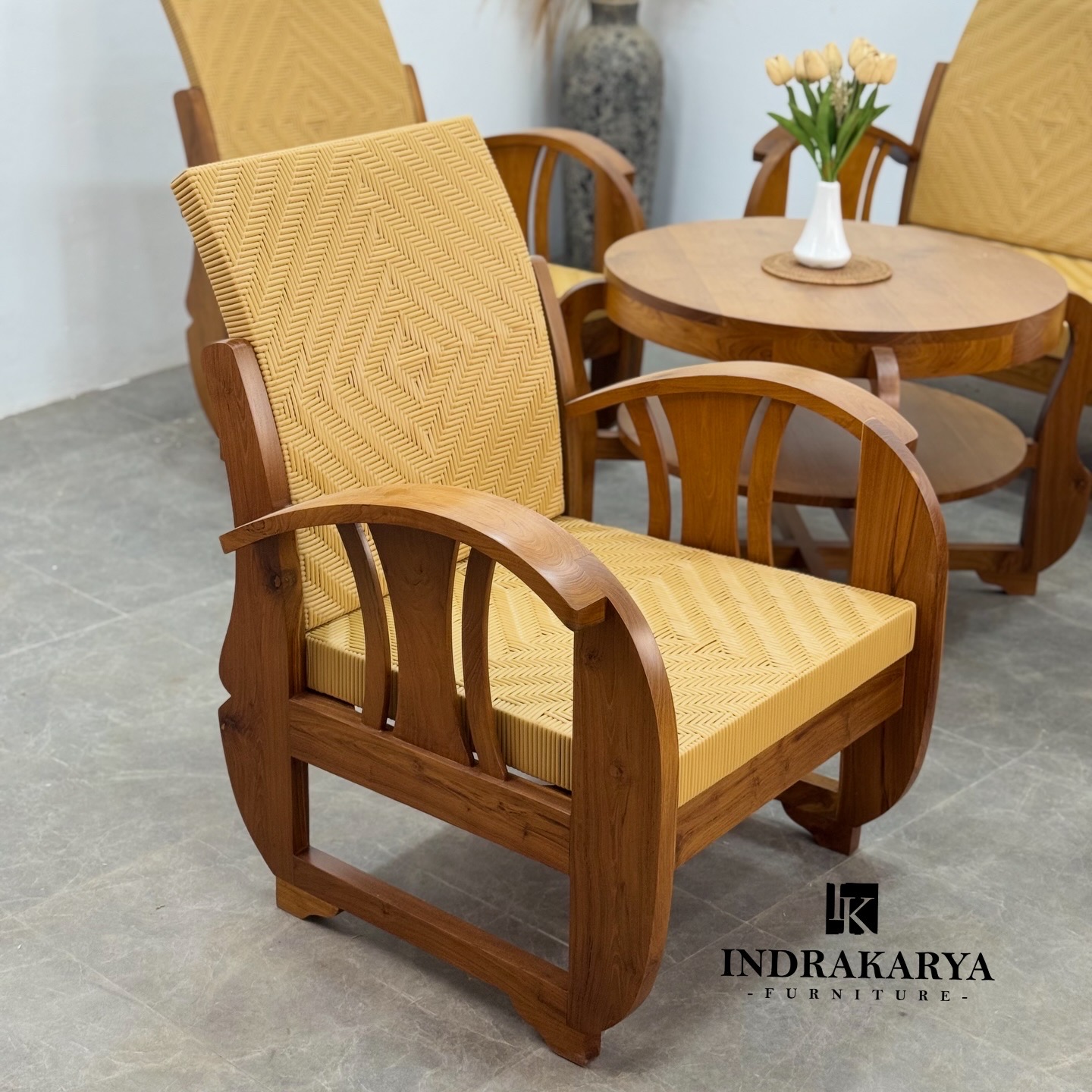 Babon Guest Weaving Rattan Sintetis Living Chair 4