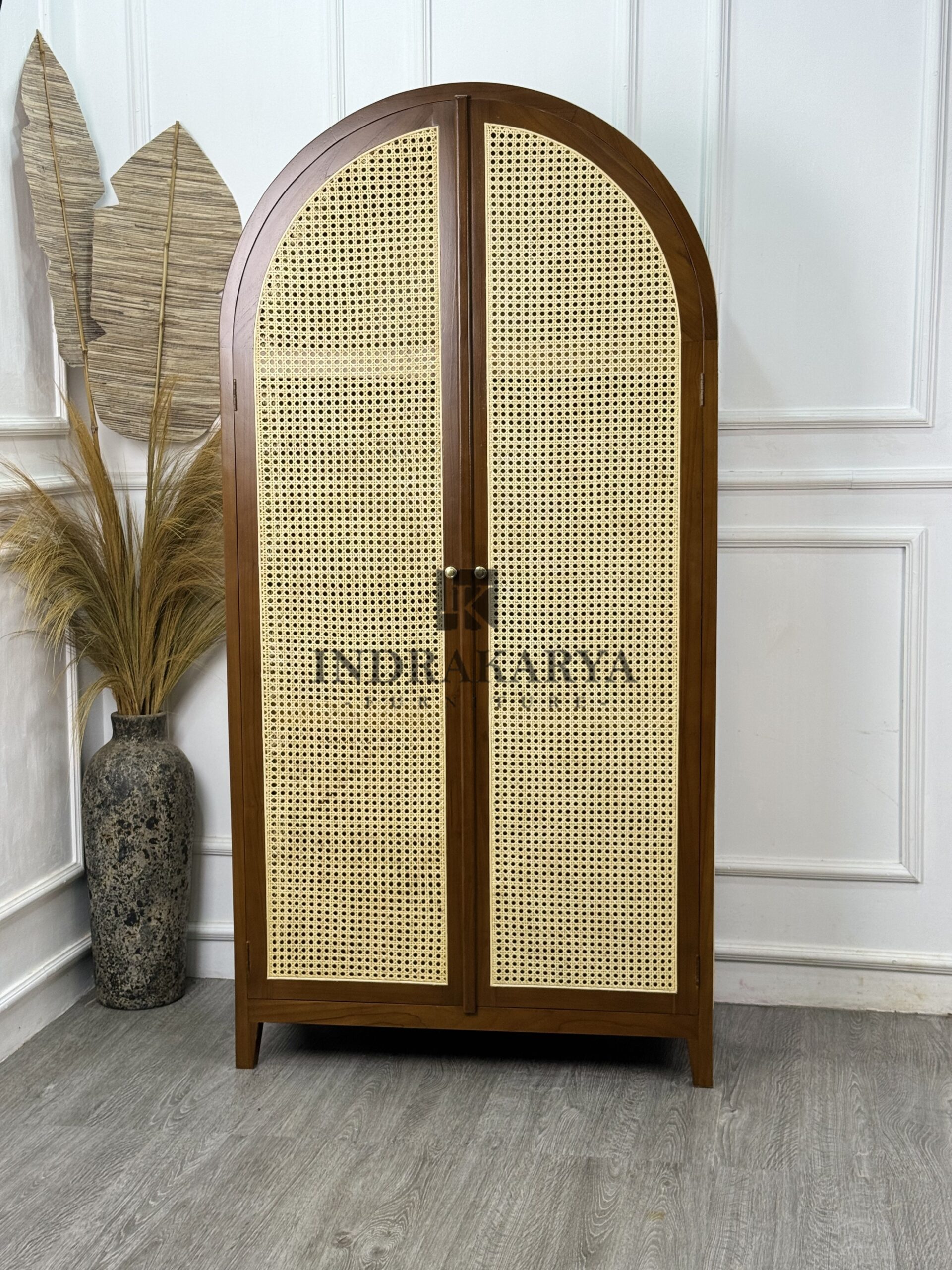 Bali Arch Rattan Wardrobe 3