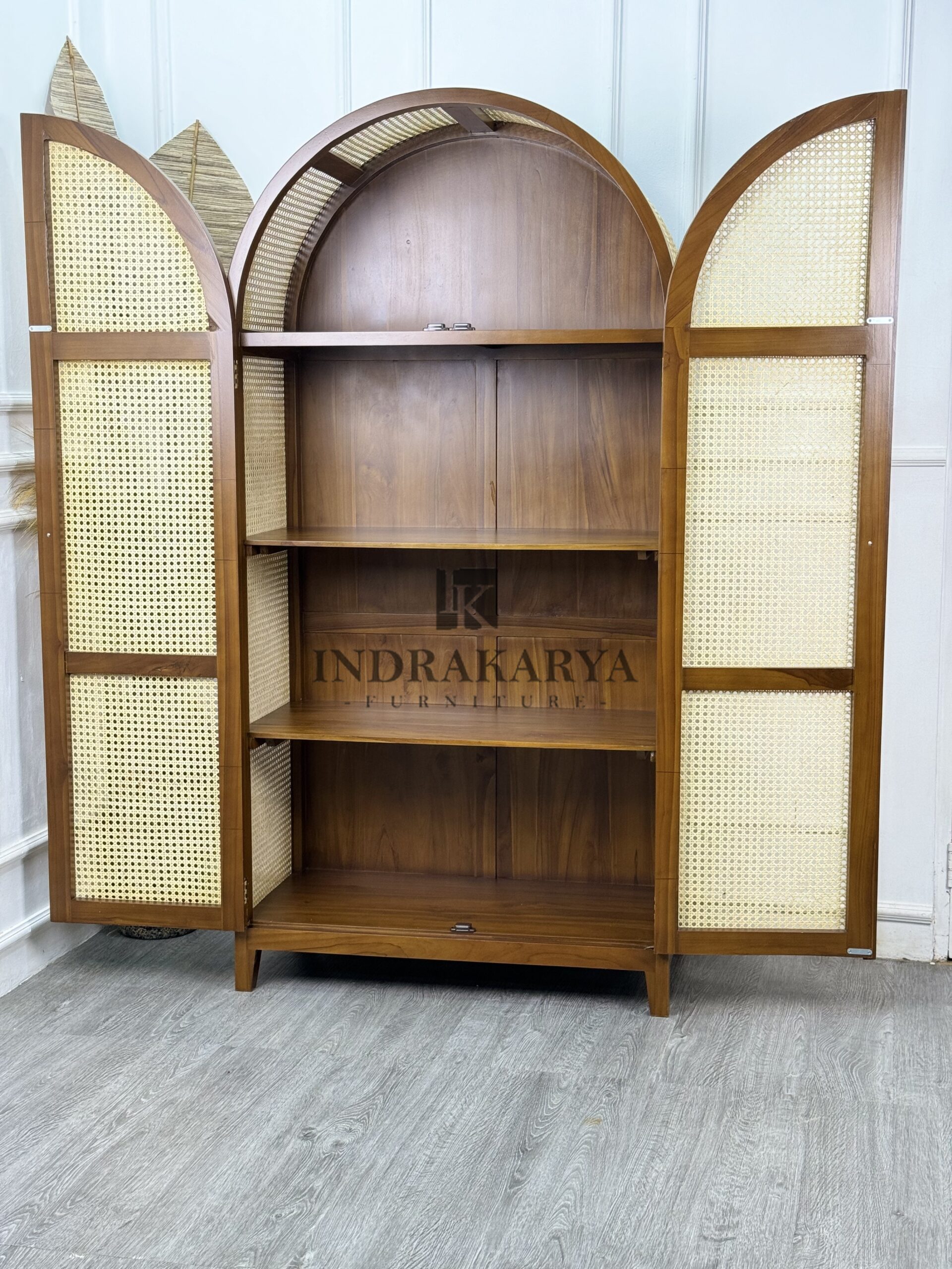 Bali Arch Rattan Wardrobe 5