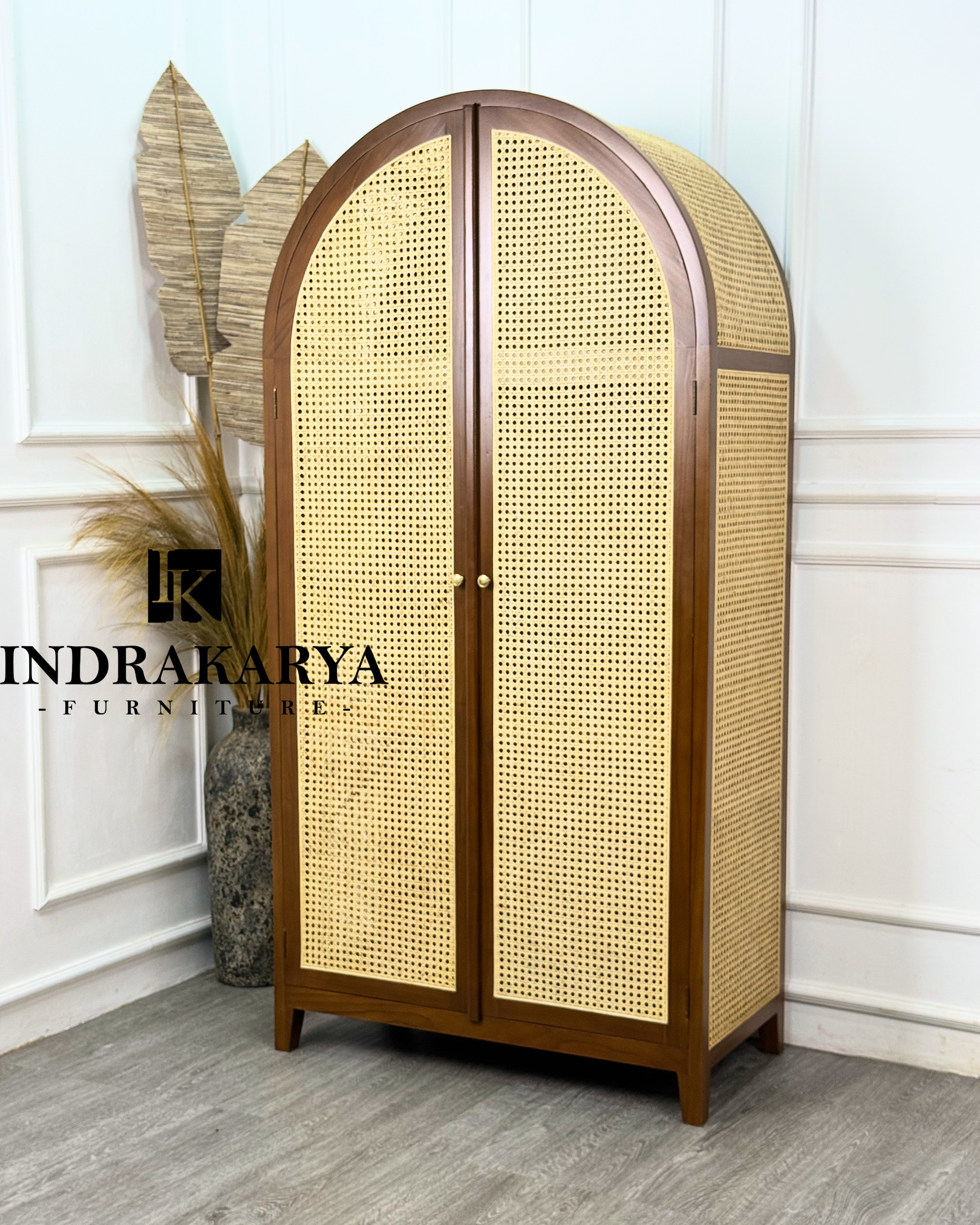 Bali Arch Rattan Wardrobe Rattan