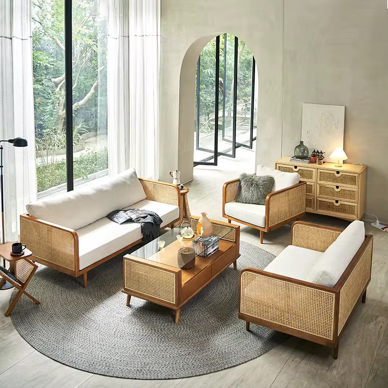 Bali Coastal Rattan Living Set