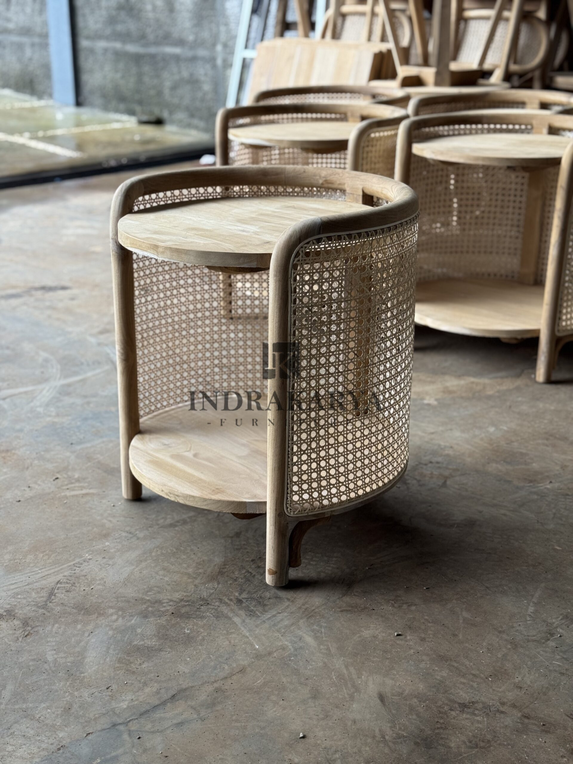 Bohlam Rattan Side Table -2