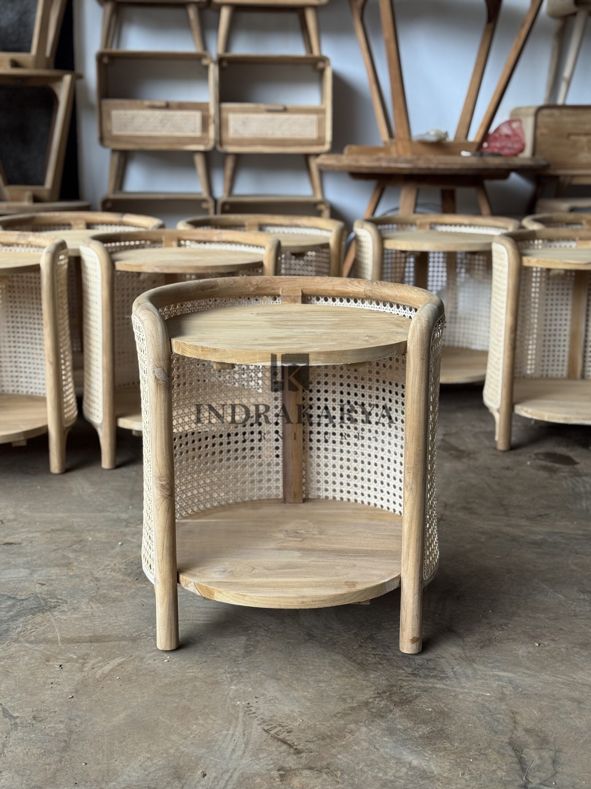 Bohlam Rattan Side Table