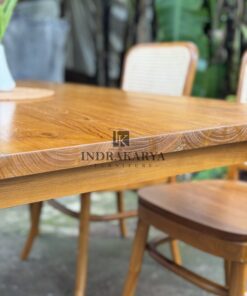 Calvin Teak Cane Dining Table 4