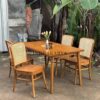 Calvin Teak Cane Dining Table