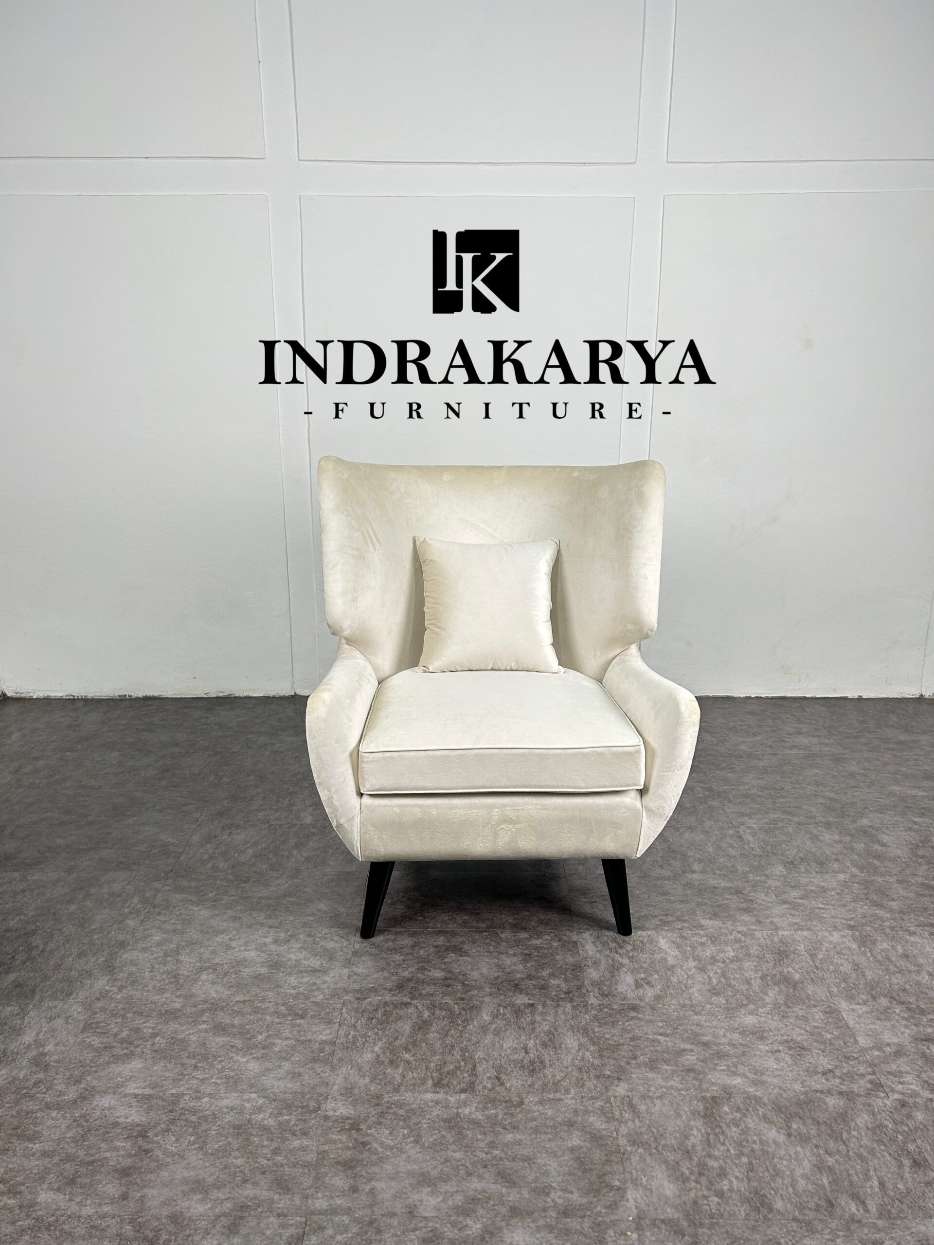 Dgiri Velvet Fabric Lounge Chair 3