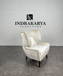Dgiri Velvet Fabric Lounge Chair 4
