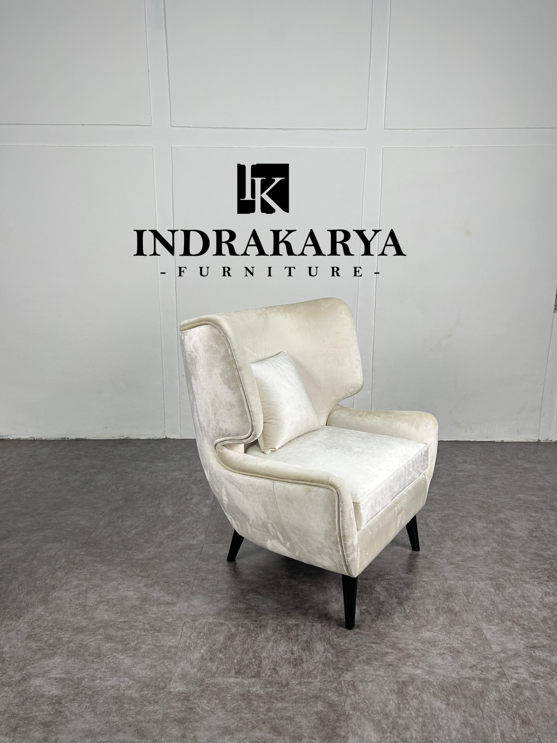 Dgiri Velvet Fabric Lounge Chair 4