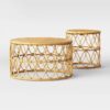 Flow Round Rattan Core Coffe Table