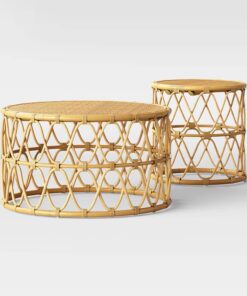 Flow Round Rattan Core Coffe Table