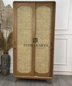 Gianyar Arch Rattan Wardrobe -2