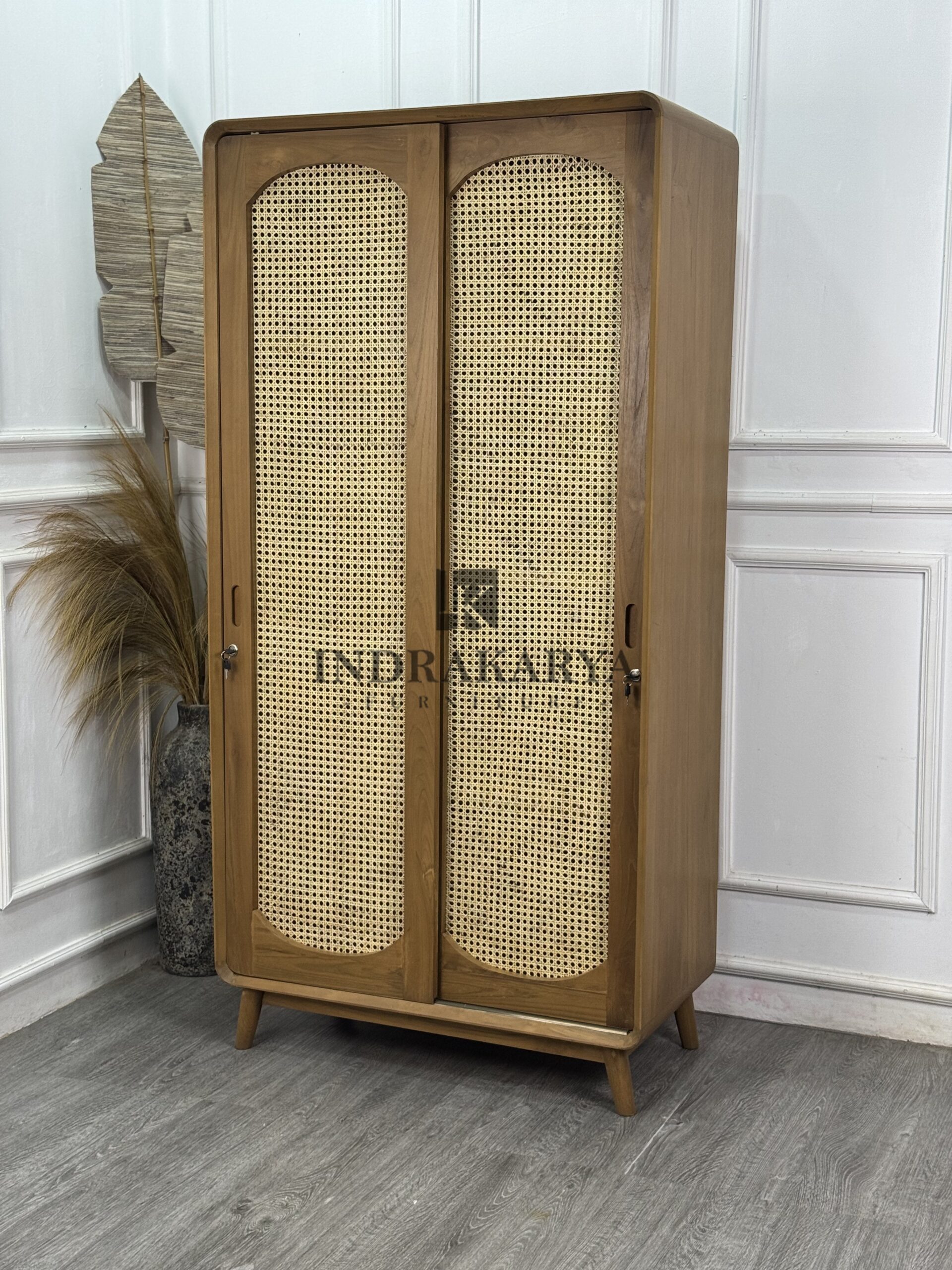 Gianyar Arch Rattan Wardrobe 3