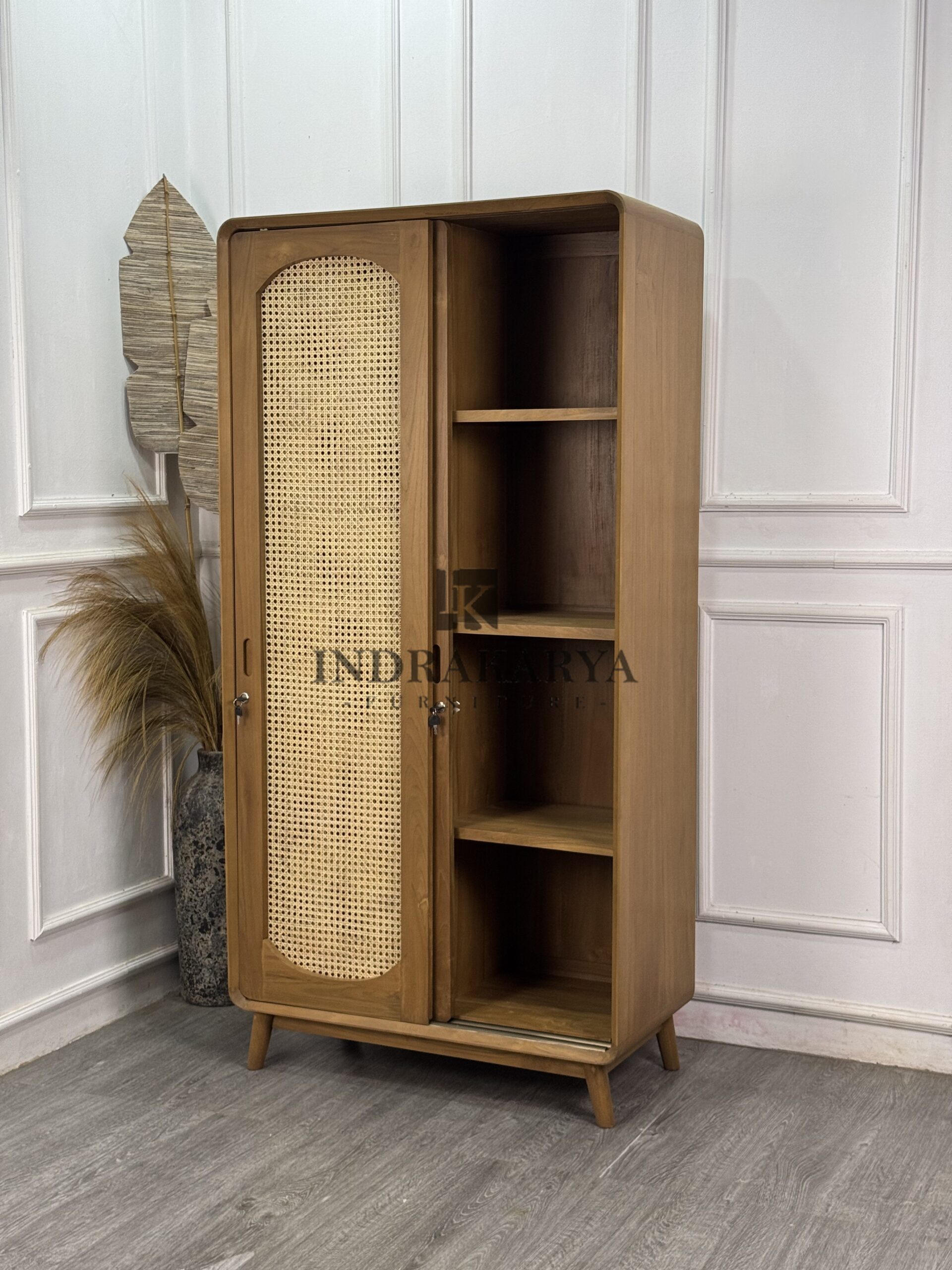 Gianyar Arch Rattan Wardrobe 4