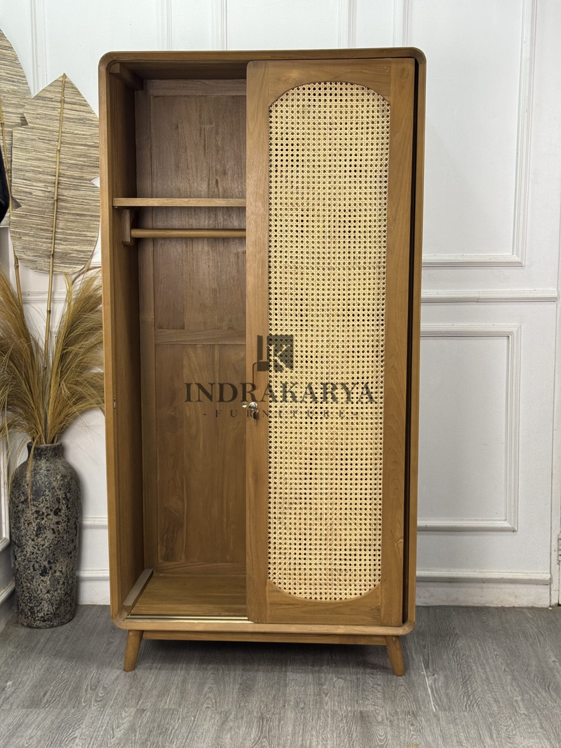 Gianyar Arch Rattan Wardrobe 5