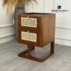 Jepara teak Rattan Bedside Table