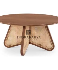 Lintang Round Cane Coffe Table