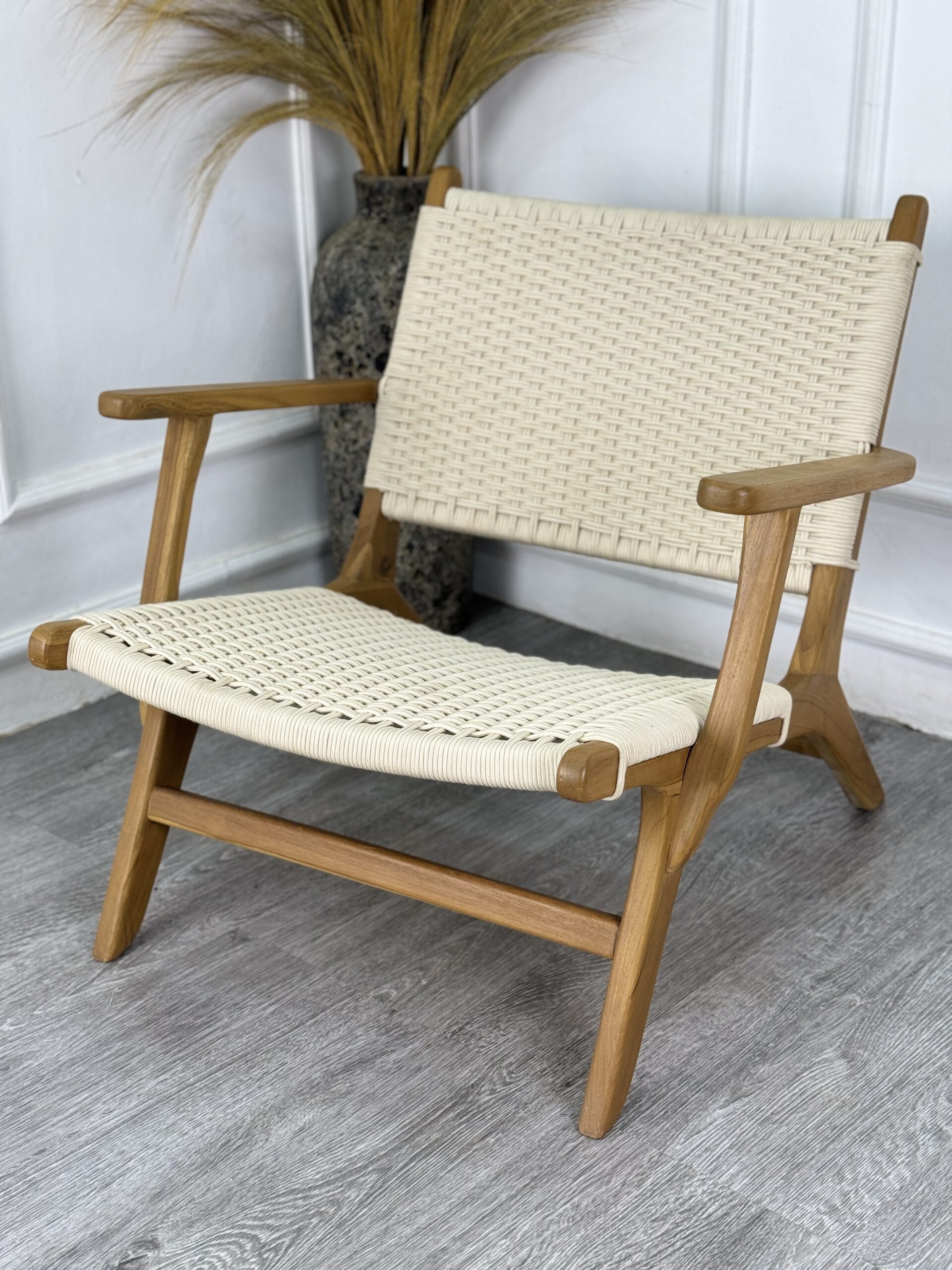 Malas Arm Woven Rope Lounge Chair -2