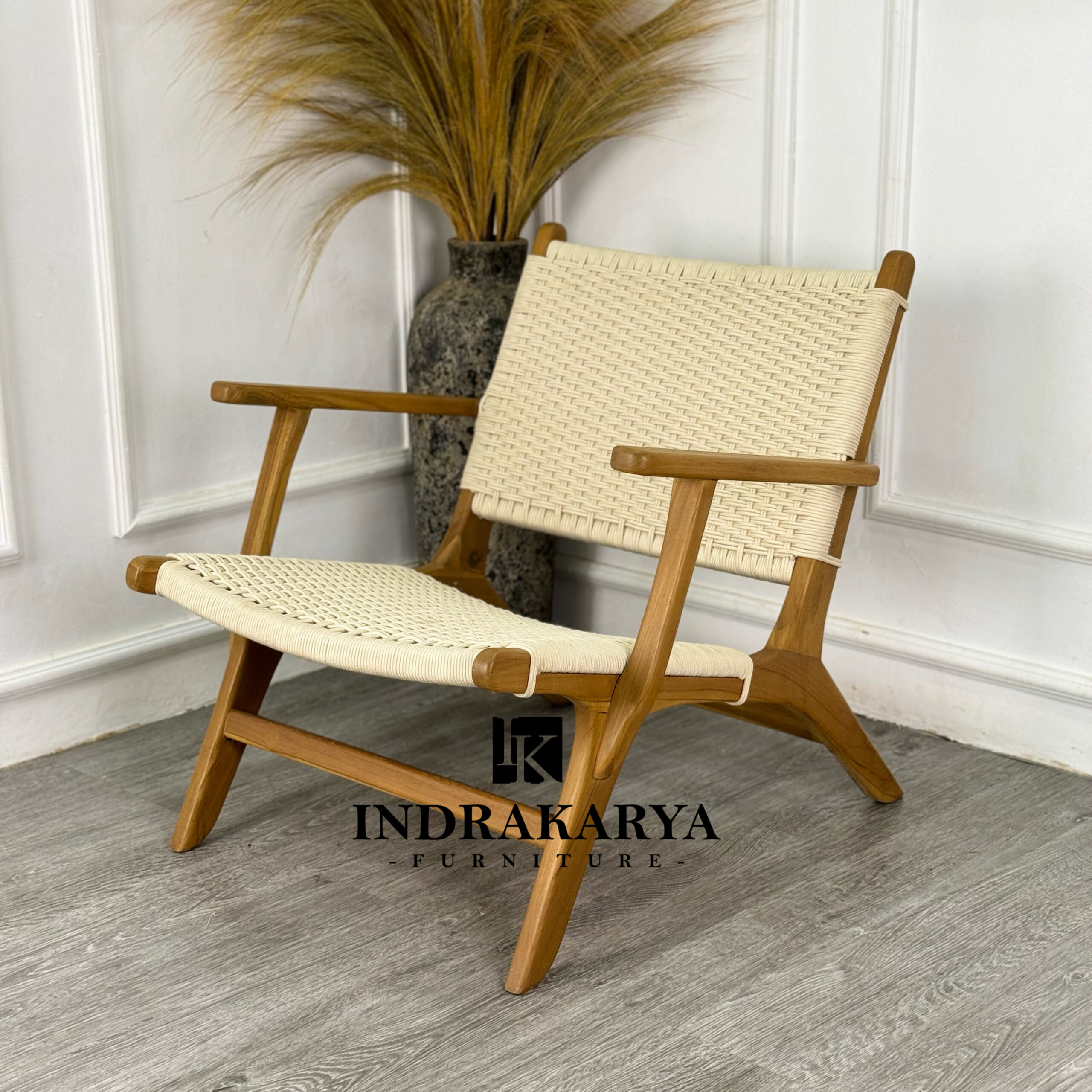 Malas Arm Woven Rope Lounge Chair