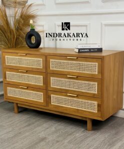Nomad Teak Rattan Cabinet -2