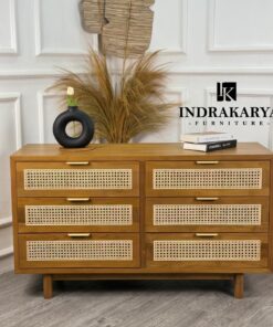 Nomad Teak Rattan Cabinet