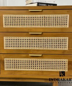 Nomad Teak Rattan Cabinet 4