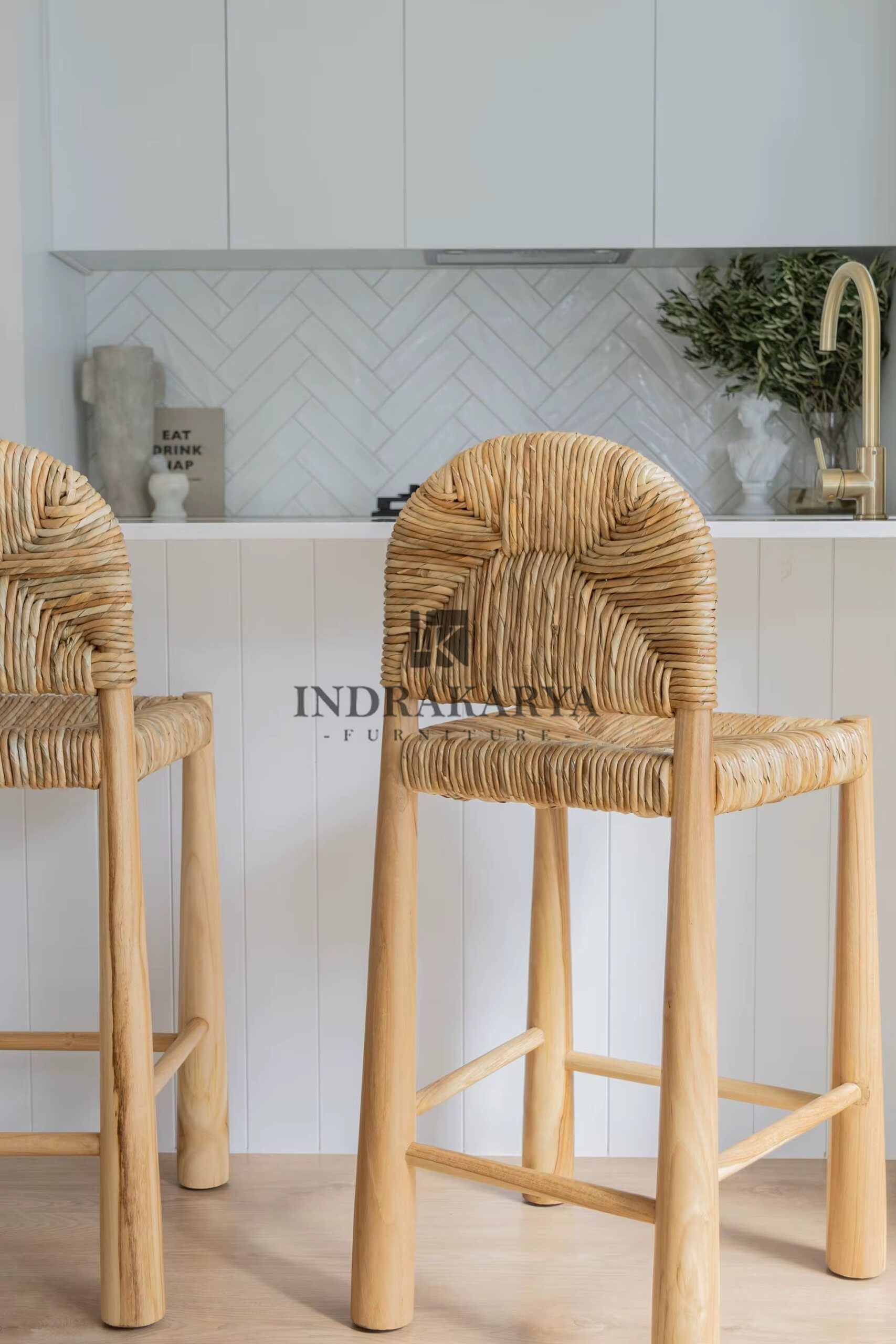 Pandan Weaving Bar Chair 5