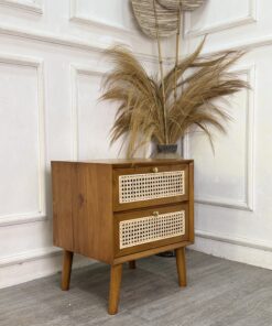 Retro Rattan Nightstand 3