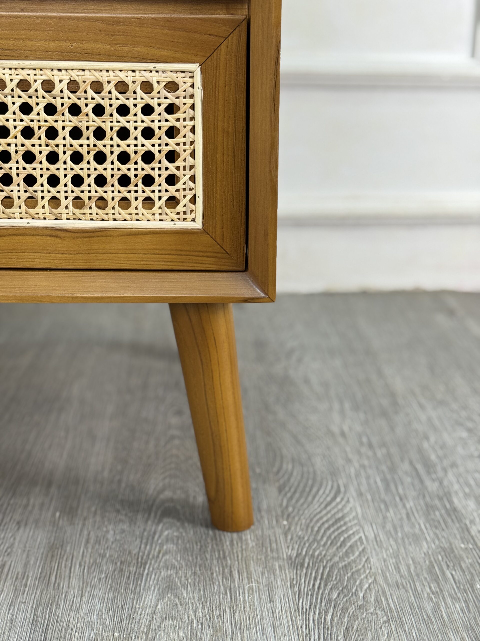 Retro Rattan Nightstand 5