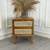 Retro Rattan Nightstand
