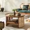 Round Rattan Coffe Table