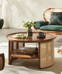 Round Rattan Coffe Table 3