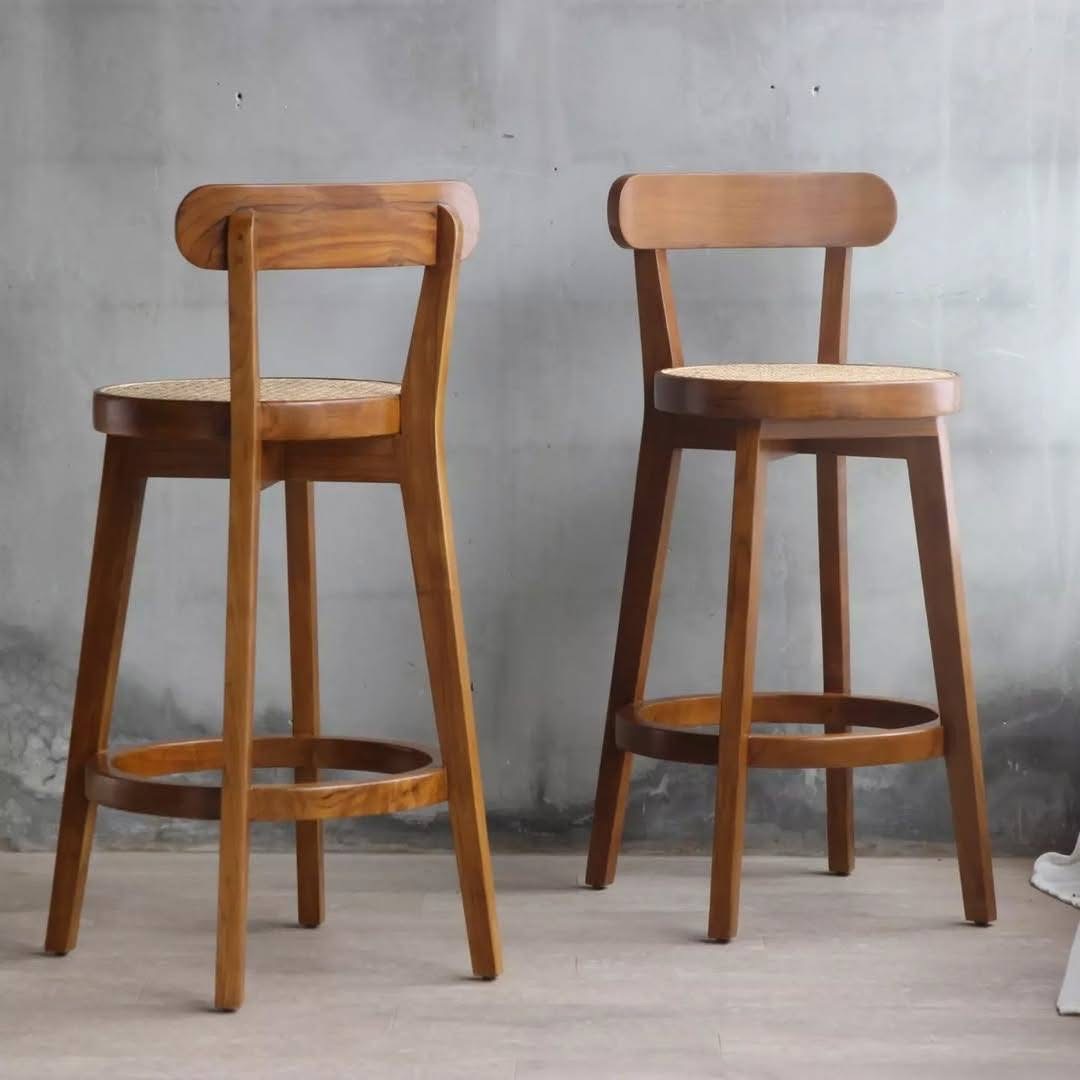 Roundback Cane Bar Stool 4