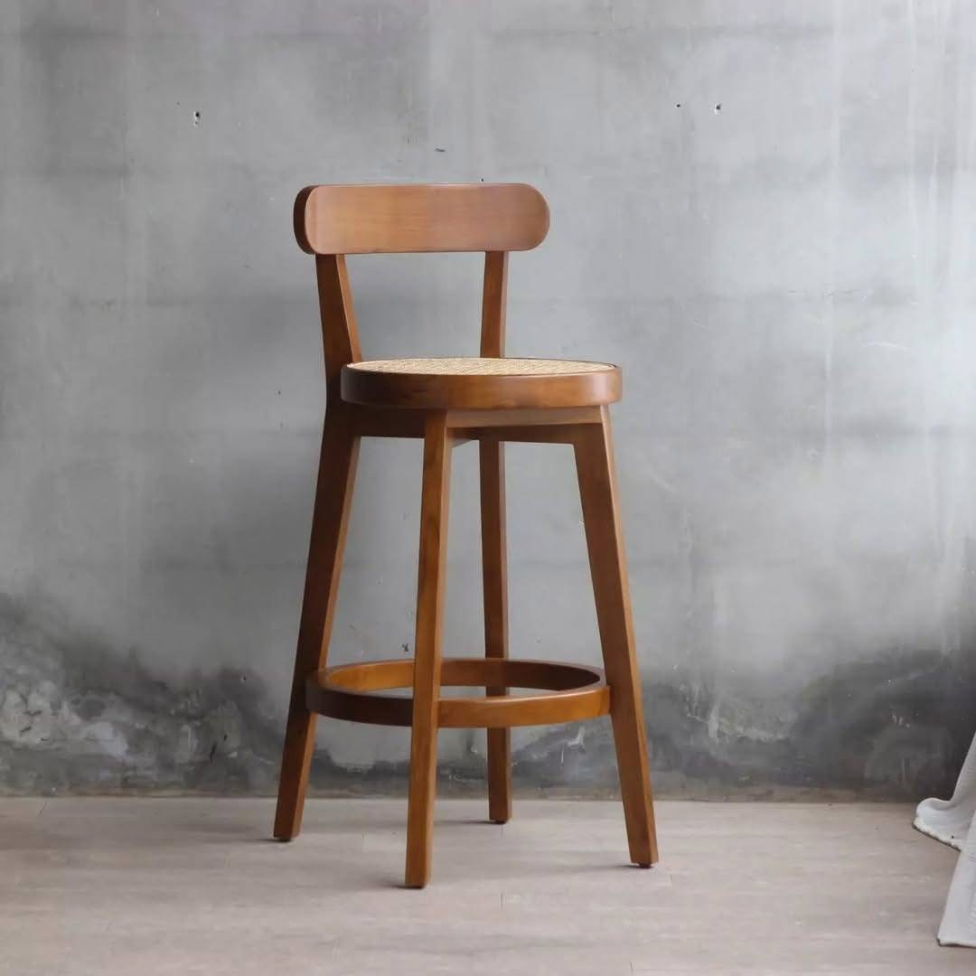 Roundback Cane Bar Stool