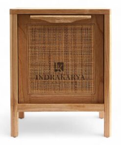 Square Rattan Bedside Table -2