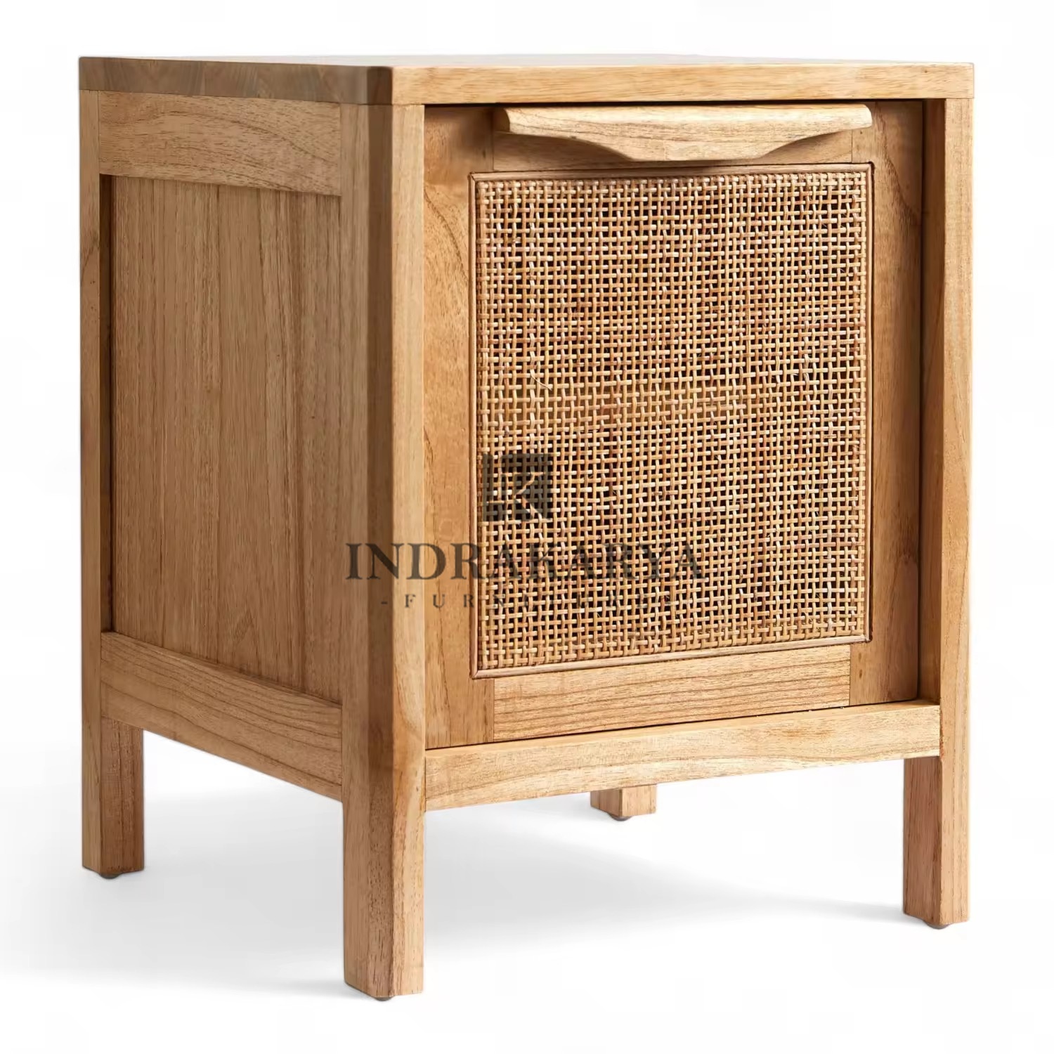 Square Rattan Bedside Table
