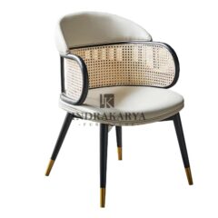 Japandi Teak Fabric Chair