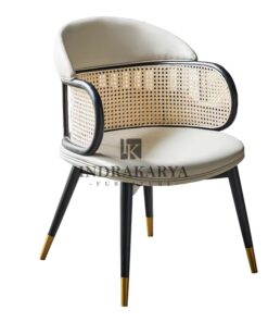 Japandi Teak Fabric Chair