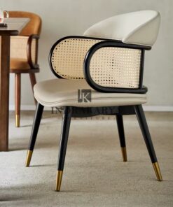 Japandi Teak Fabric Chair 4