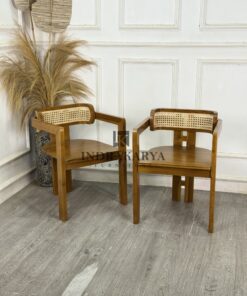 Lecon Teak Rattan Chair -2