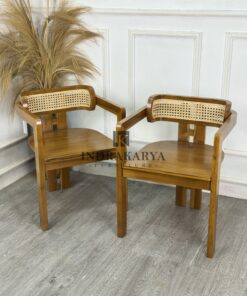 Lecon Teak Rattan Chair 3