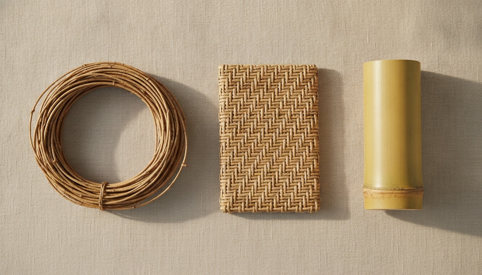 Rattan Wicker Bamboo Furniture Materials Side By Side Comparison