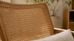 Handcrafted Rattan Cane Pattern Living Room Detail